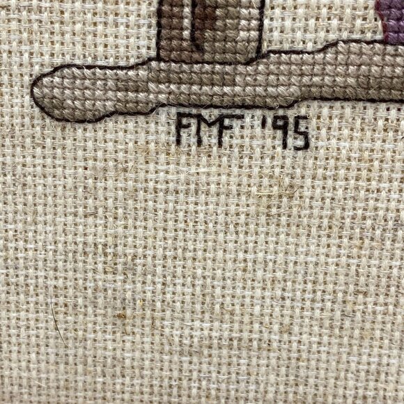 Native American framed needlepoint picture wall art Southwest home decor - Picture 6 of 7